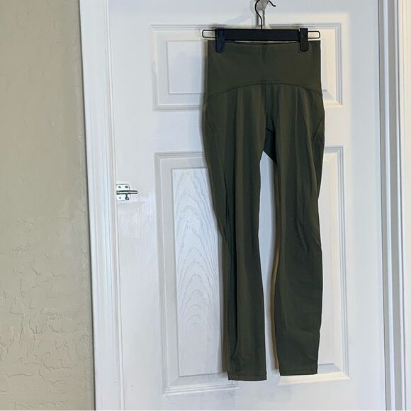 Lululemon Train Times 7/8 Pant (25" ) Dark Olive Size 2 - Picture 3 of 9